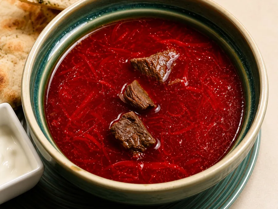 Борщ мясной по-московски